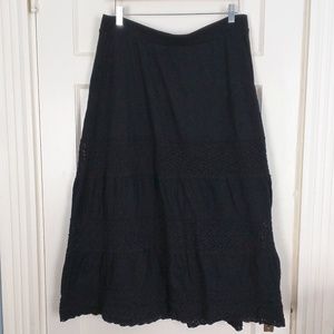 ⬇️$36 Lane Bryant crochet gypsy maxi skirt 14/16